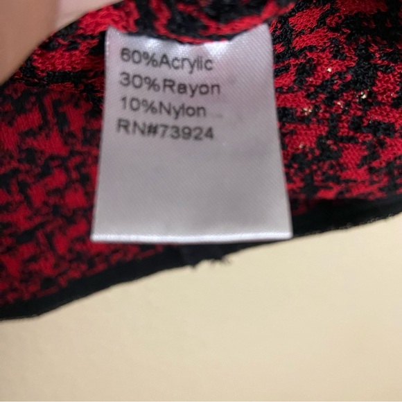 Ming Wang Braided Trim Houndstooth Tweed Jacket - Size 2X - Picture 6 of 7